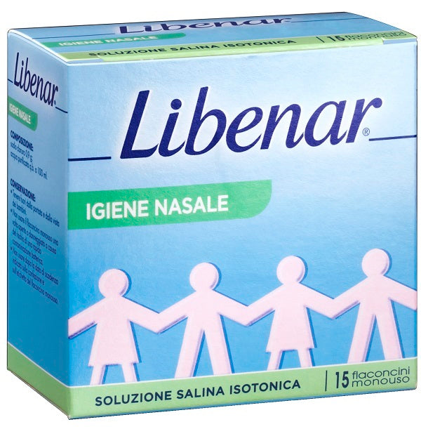 LIBENAR ISOTONIC SALINE SOLUTION 0.9% FOR NASAL HYGIENE 15 SINGLE-USE VIALS X 5 ML