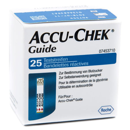 ACCU-CHEK GUIDE BLOOD GLUCOSE TEST STRIPS 25 PIECES RETAIL PACK