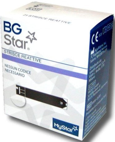 BGSTAR MYSTAR BLOOD GLUCOSE TEST STRIPS (25 PCS)