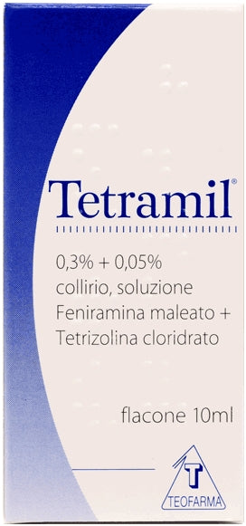 TETRAMIL "0.3% + 0.05% EYE DROPS, SOLUTION" 10 ML BOTTLE"