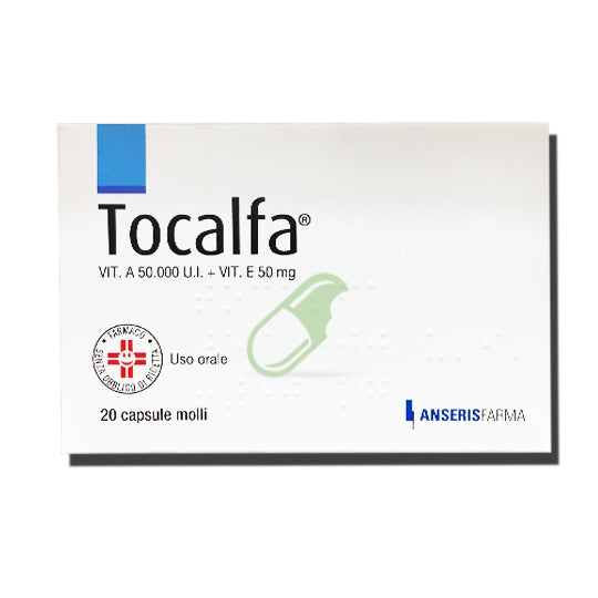 TOCALFA "50,000 IU + 50 MG SOFT CAPSULES" 20 SOFT CAPSULES"