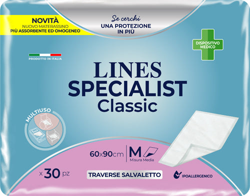 LINES SPECIALIST CLASSIC ABSORBENT MATTRESS SIZE 60X90 CM 30 PIECES