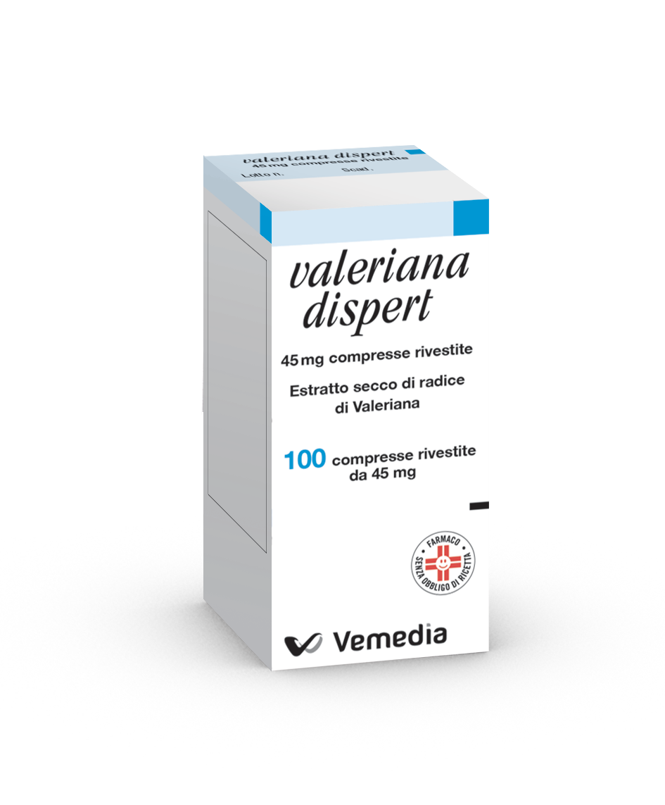 VALERIANA DISPERT 45 MG 100 COATED TABLETS FOR ORAL USE OF 45 MG