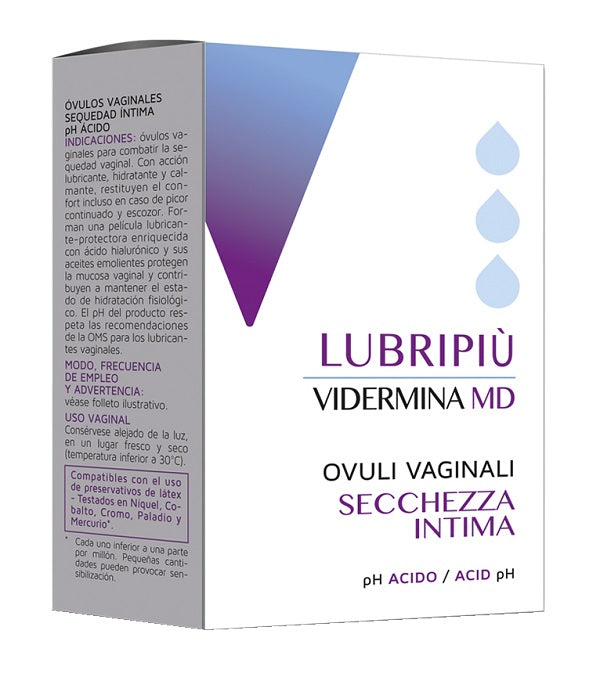 VIDERMINA LUBRIPIU' VAGINAL OVALS 2 BLISTER OF 5 OVALS