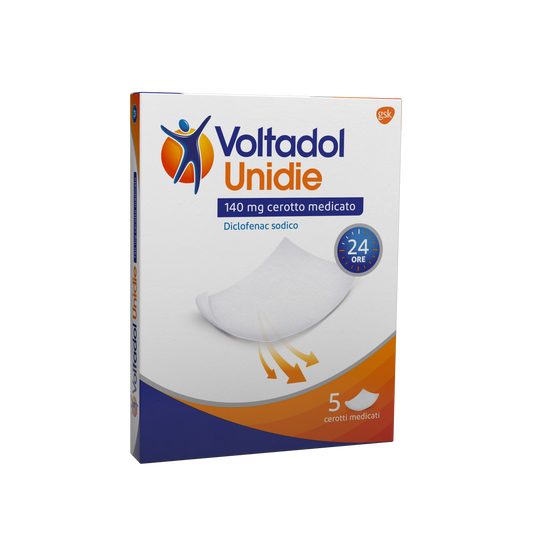 VOLTADOL UNIDIE 140 MG MEDICATED PATCHES 5 PATCHES IN PAPER/PE/AL/EAA SACHET