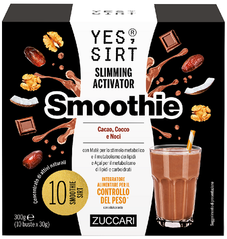 YES SIRT SMOOTHIE CACAO COCCO NOCI 10 PEZZI X 30 G