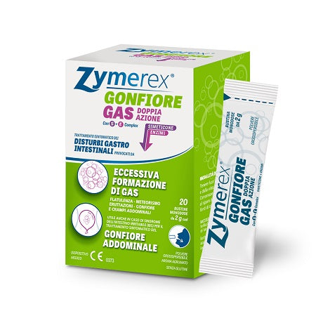 ZYMEREX DUAL ACTION GAS BLOATING WITH S+E COMPLEX 20 SINGLE-DOSE SACHETS OF 2 G